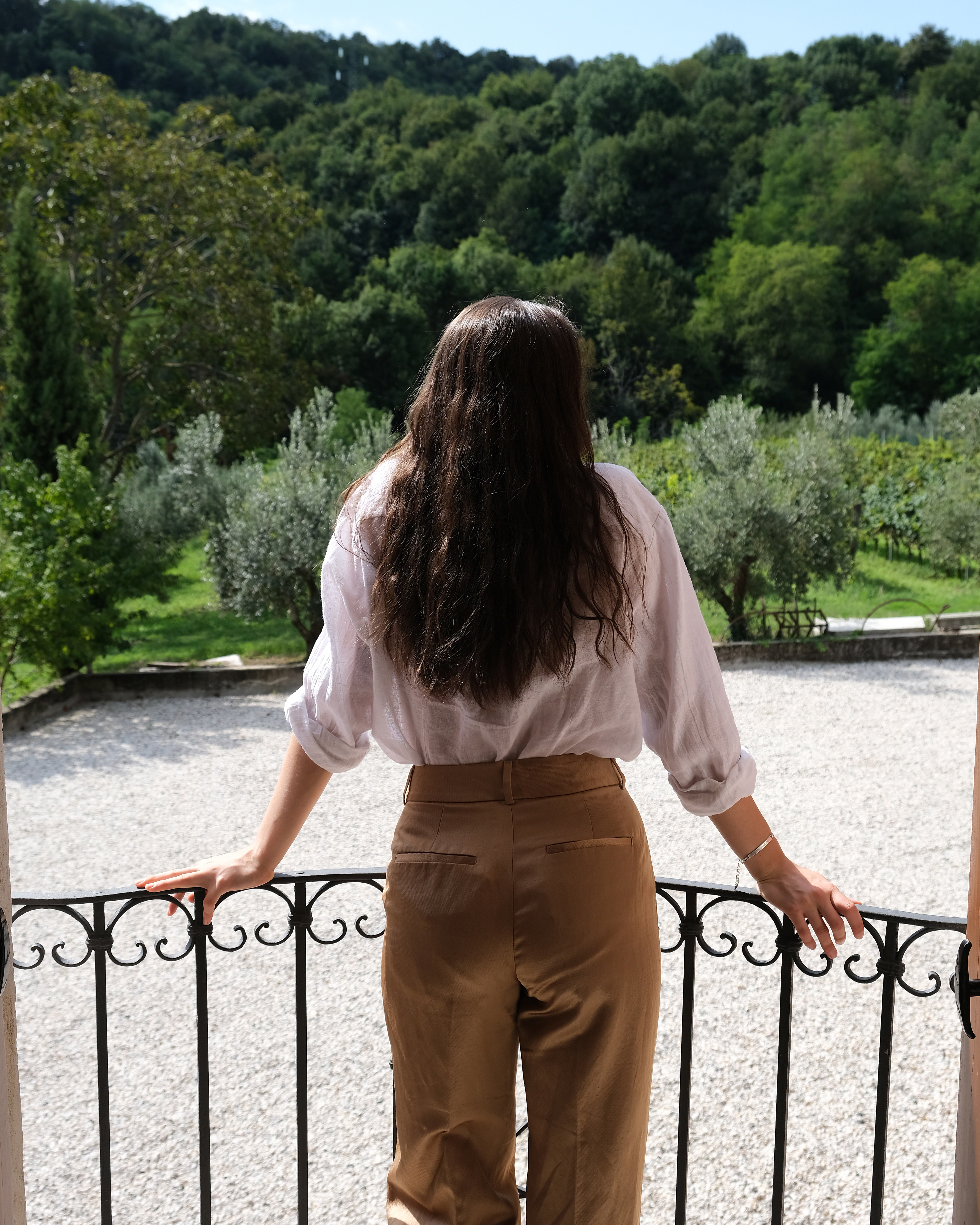 Vista dal balcone verso il verde